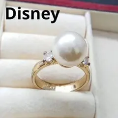 Disney Mickey & Minnie リング パール調　ミッキー　ミニー