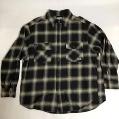 フランネルシャツ ブラック　ホワイト　ブラウン　チェック　コットン　xl