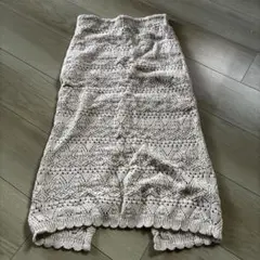 H&M ベージュ レース編み タイトスカート XS