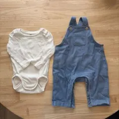 H&M ベビー服 サロペット&ボディースーツセット