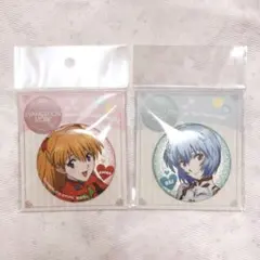 EVANGELION STORE 缶バッジ アスカ　レイ　2点セット