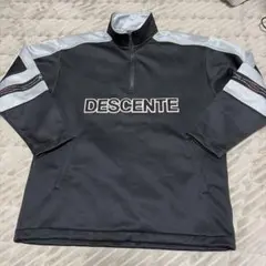 古着★美品★DESCENTE ジッパー付き黒ジャージS-M