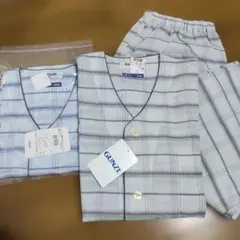 GUNZE 半袖チェックパジャマ メンズM
