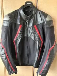 Dainese レザージャケット ブラック/レッド RACING 5 - MEN LEATHER MOTORCYCLE JACKET | BLACK/BLACK/RED