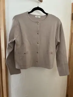アースミュージックアンドエコロジー　ベージュ カーディガン 長袖