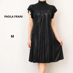 PAOLA FRANI ワンピ 黒 M 伊製 GW 旅行 Y2K 高見え 上品のサムネイル