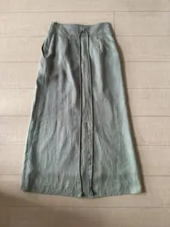 【春色】グリーンレーベルリラクシング トリアセテート混 ロングスカート 36