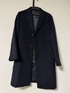 ユニクロ カシミヤ ウールカシミヤチェスターコート ネイビー XXL