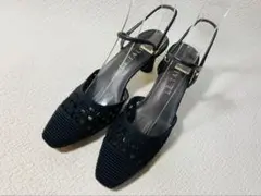 SH54◆新品◆Le Talon ルタロン クロシェレースアンクルパンプス M