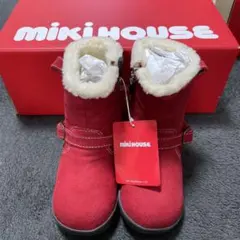 mikiHOUSE 赤 ファー付きブーツ　14.0