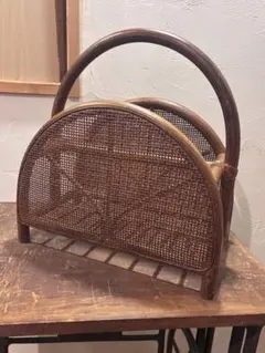 ラタンのオープンシェルフ　ウォールシェルフ　収納棚　81×81×20センチ ラタンのオープンシェルフ ウォールシェルフ 収納棚 81×81×20センチ