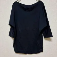 半袖Tシャツ カットソー トップス Vネック 黒 シンプル 綿 コットン