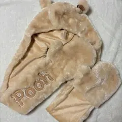 くまのプーさん　マフラーキャップ　ファンキャップ　ディズニー　ランド　シー