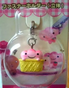 平成レトロ　サンエックス　こげぱんのいちごパン　ファスナーホルダーセット