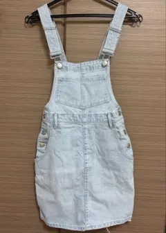 ZARA ライトブルー デニムサロペット スカート