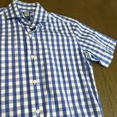 日本製【美品】ビームスエフBEAMSf半袖ブロックチェックシャツXS