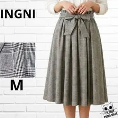 INGNI チェック柄フレアロングスカート Mサイズのサムネイル