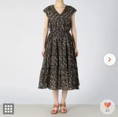 ヌキテパ 半袖 ロングワンピース Vネック Sサイズ 【美品】 - メルカリ