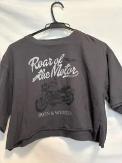 WEGO グラフィックプリント 半袖Tシャツ チャコールグレー M