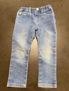 キッズ デニムパンツ 長ズボン ウエストゴム仕様 100cmのサムネイル