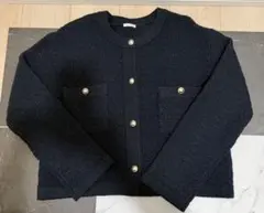 ツイーディーニットカーディガン