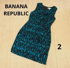 BANANA REPUBLIC 総柄 ノースリーブワンピース 2のサムネイル
