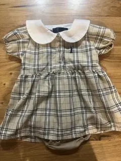 《入園式にも》イーストボーイ　EASTBOY バーバリー柄　襟付きロンパース