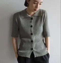 セレクトモカ ハーフスリーブサマーニットカーディガン グレー
