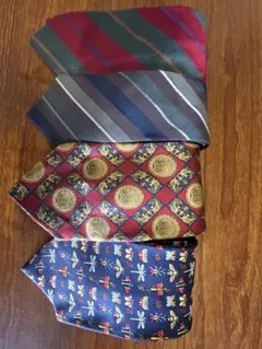 ブランドネクタイ4本セットYSL,DUNHILL,FERRAGAMO,FENDI