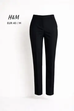 H&M ブラック スラックス パンツ EUR40 / Mサイズ 美シルエット