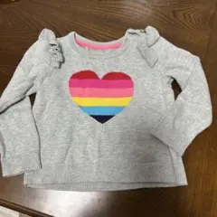 aya様専用　　グレー ハート柄 ニットセーター 12-18ヶ月