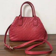 COLE HAAN 編みこみレザー ショルダーバッグ