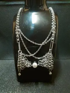 ユニークなシルバーチェーンネックレス16