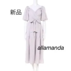 新品 フェミニン お色気 カシュクールリボン付きマキシロングワンピース ドレスのサムネイル