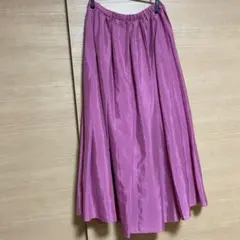 スカート パープル ウエストゴム