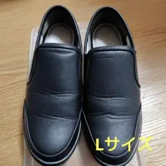 黒 Lサイズ スリッポン シューズ