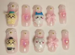 ちいかわ　はちわれ　ネイルチップセットのサムネイル