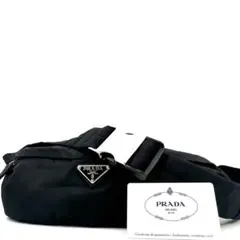《美品》PRADA 三角ロゴ ナイロンクロスボディ ボディバッグ ウエストポーチ