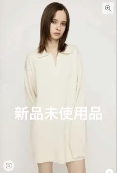 新品未使用品　スライ　COLLAR KNIT ショートワンピース