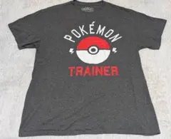 ポケモン トレーナー Tシャツ メンズLサイズ　古着　グレー