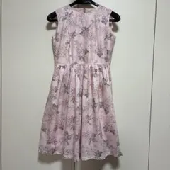 リバティ　ノースリーブ ワンピース ピンク　150相当