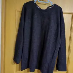 新品未使用　ローズティアラ　リボンニット　大きいサイズ　ネイビー