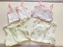 西松屋　4枚まとめ売りベビー肌着 タンクトップ キャミソール　ロンパース 80