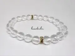 天然石ブレスレット 水晶128面カット 浄化 開運パワーストーン