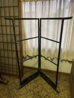 木製着物掛け 衣紋掛け 衣桁 折りたたみ式 木製 昭和レトロ 年代物