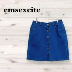 エムズエキサイト【M】デニムスカート ミニ Y2K タイト ギャル セクシー 青