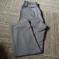 グレー ゴムウエスト カジュアルパンツ