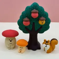 デコレ　コンコンブル　どんぐりの木＆ちびりす＆タマゴダケ＆なめこ　送料無料