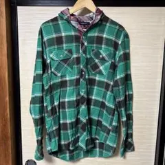 TOMMY フード付きネルシャツ XL