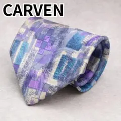 CARVEN ネクタイ ブロック柄 パネル柄 抽象模様 ビジネス 結婚式のサムネイル
